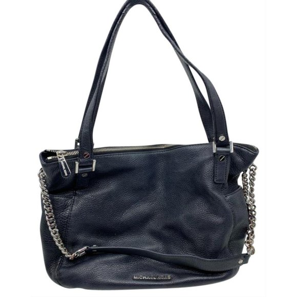 MICHAEL KORS Blue Large Leather Shoulder Bag $390 - Picture 1 of 10